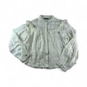 Zara Cream Ruffled Blouse